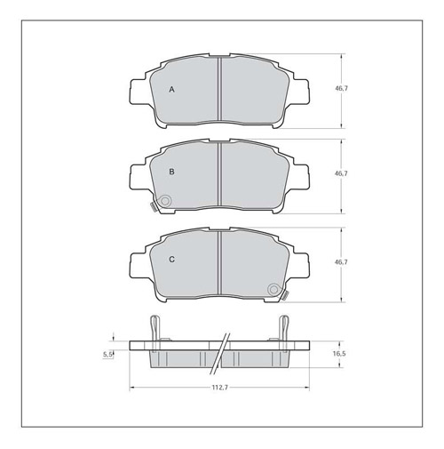 Tarox Strada Brake Pads - Front for Toyota Yaris