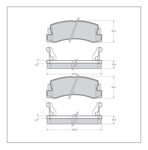 Tarox Strada Brake Pads - Rear for Toyota Celica