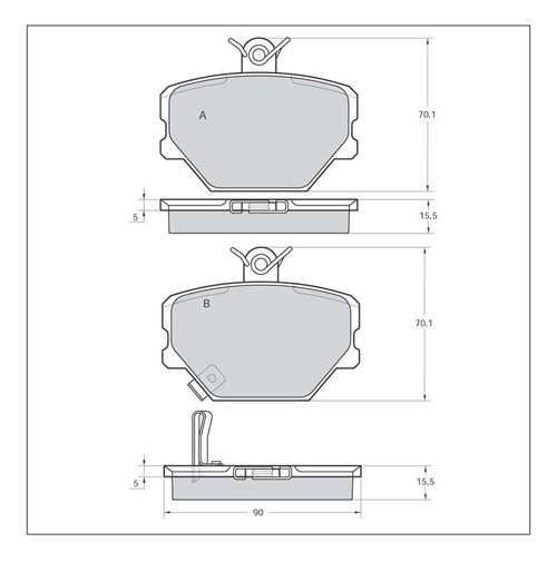 Tarox Strada Brake Pads - Front for Smart Roadster
