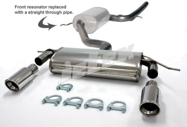 Jetex Stainless Steel Exhaust System for VW Golf Mk 5 (1K)