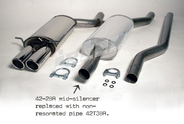 Jetex Stainless Steel Exhaust System for Audi A4 (8D)