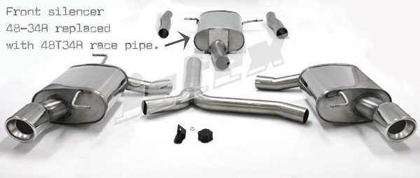Jetex Stainless Steel Exhaust System for Audi A4 (8K)