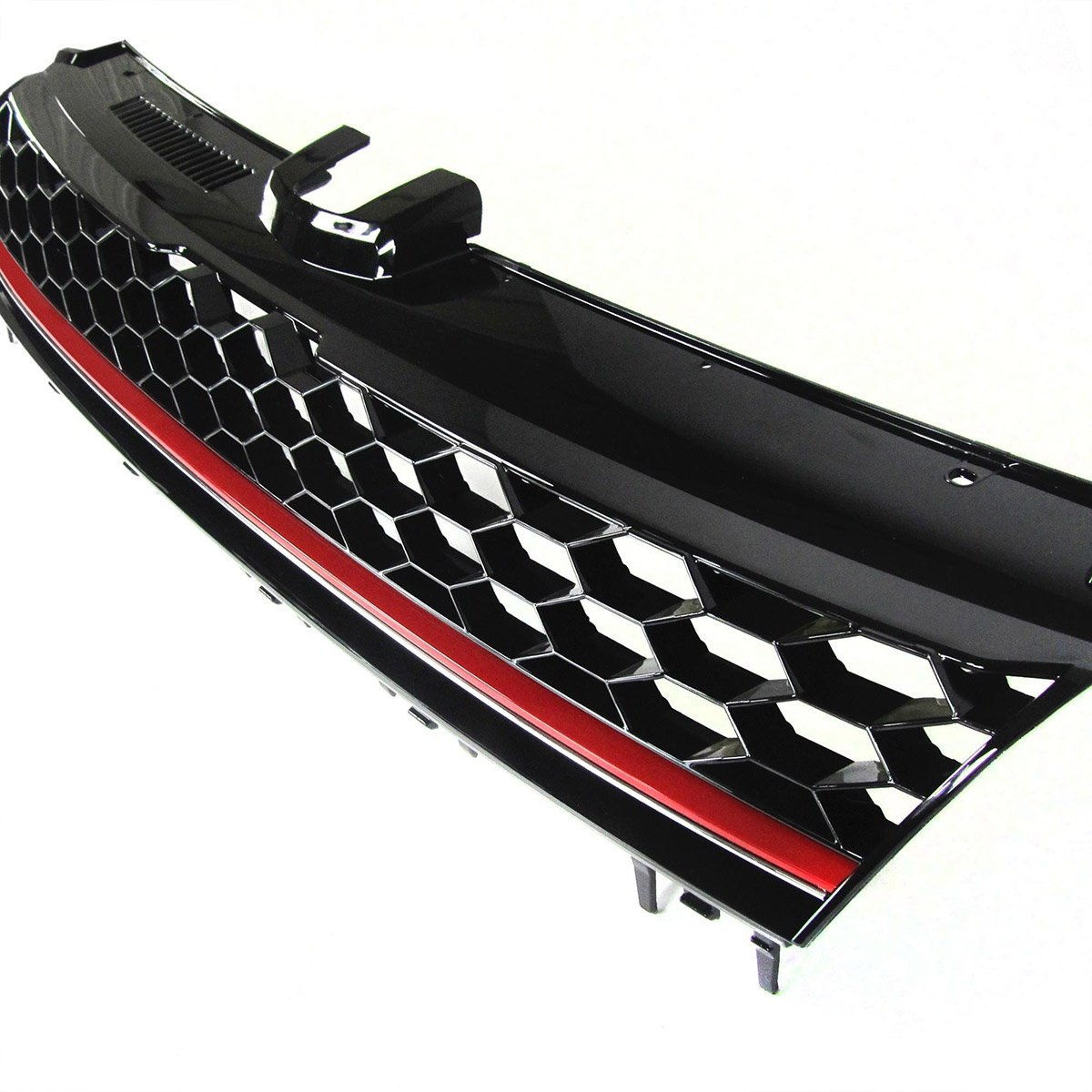 JOM Debadged Grills - Honeycomb with Black & Red Trim Debadged Grill