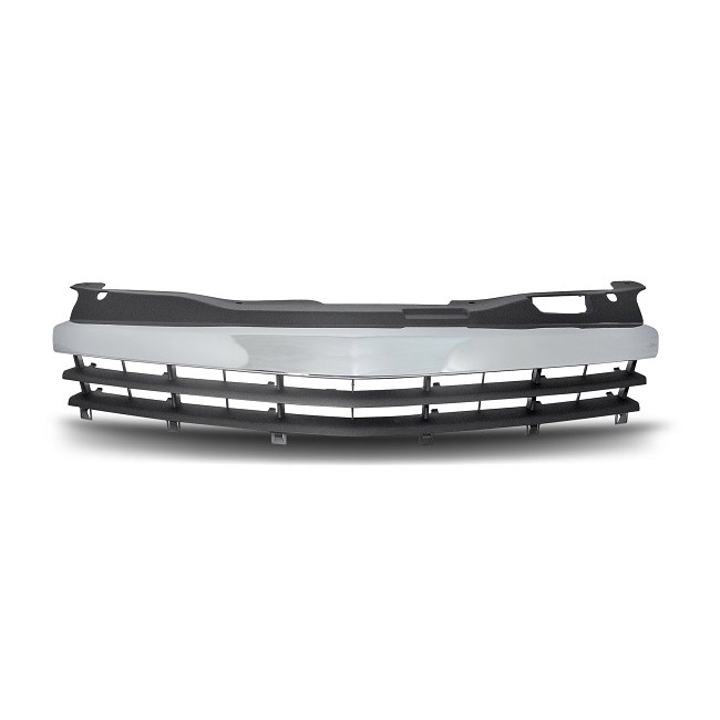 JOM Debadged Grills - Black with Chrome Slats Debadged Grill