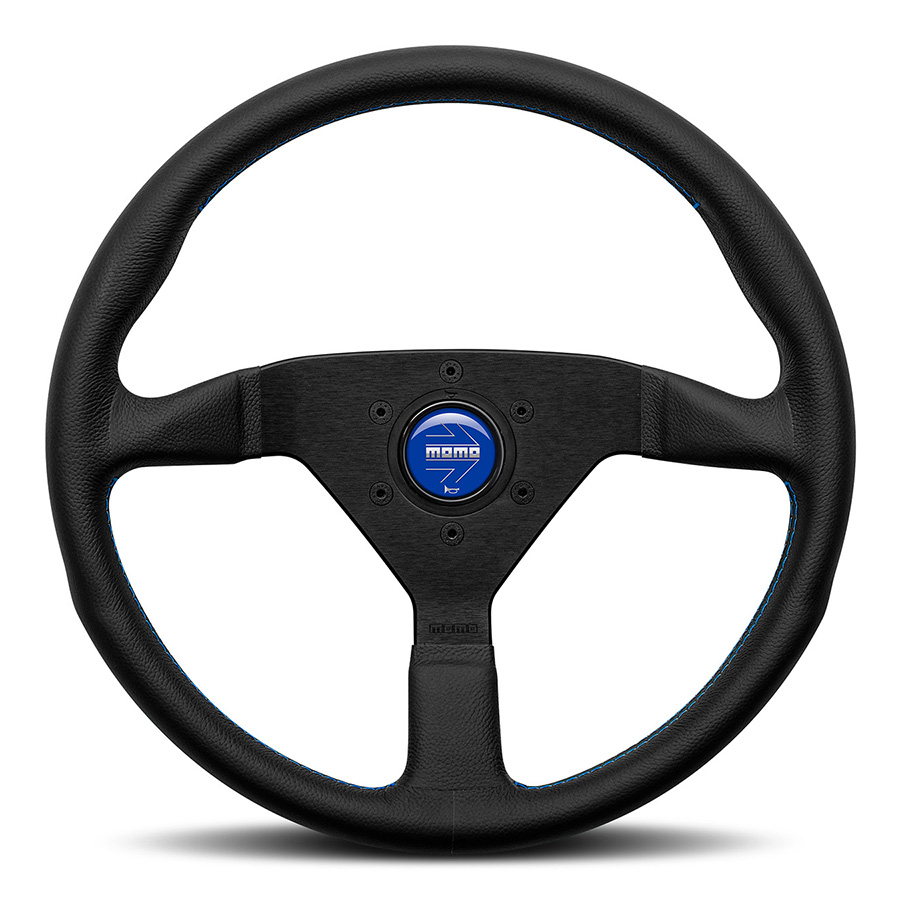 Momo Steering Wheels - Montecarlo Blue Stitch 350mm Steering Wheel