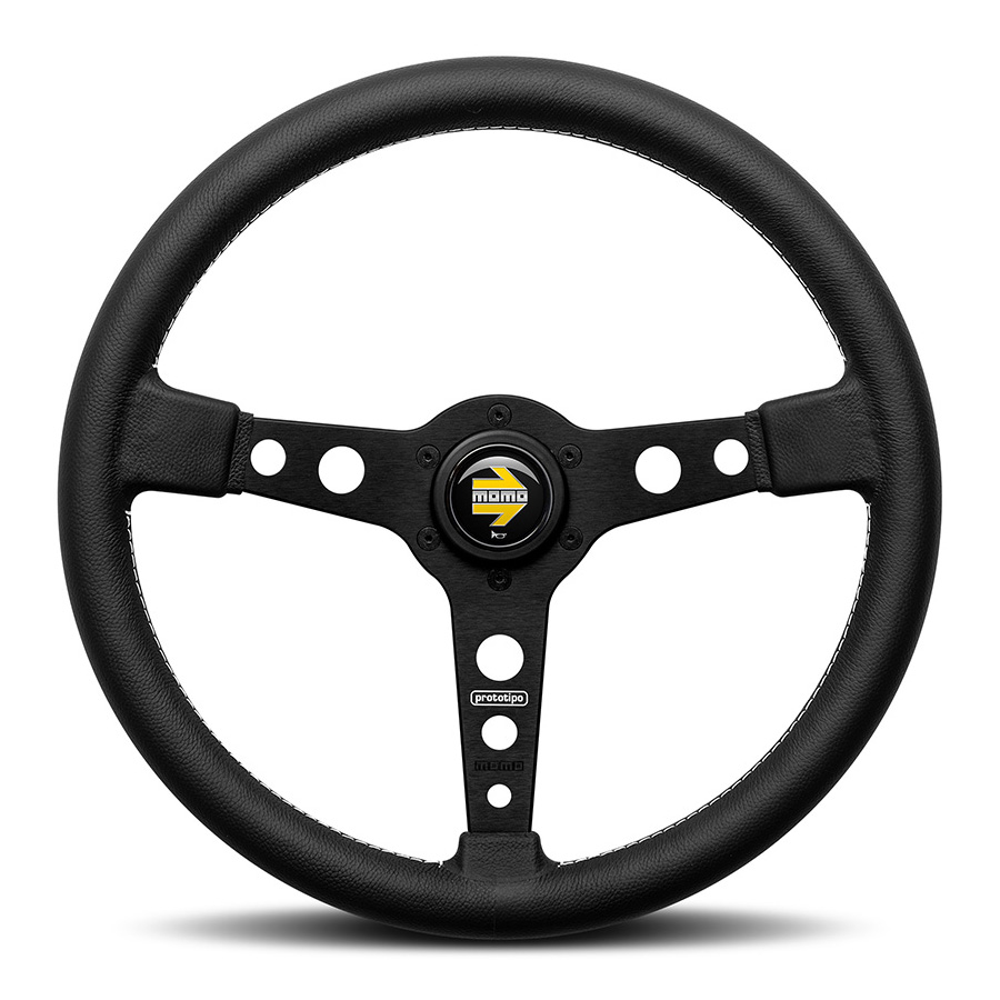 Momo Steering Wheels - Prototipo Black Spoke 370mm Steering Wheel