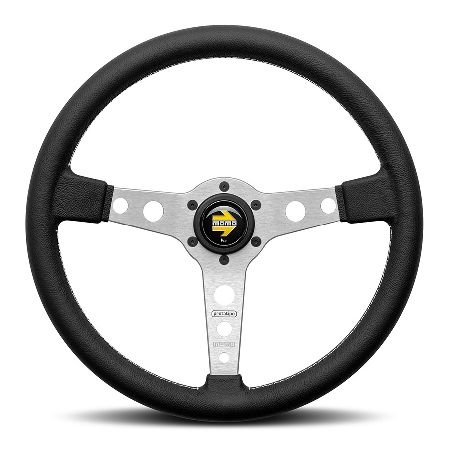 Momo Steering Wheels - Prototipo Silver Spoke 370mm Steering Wheel