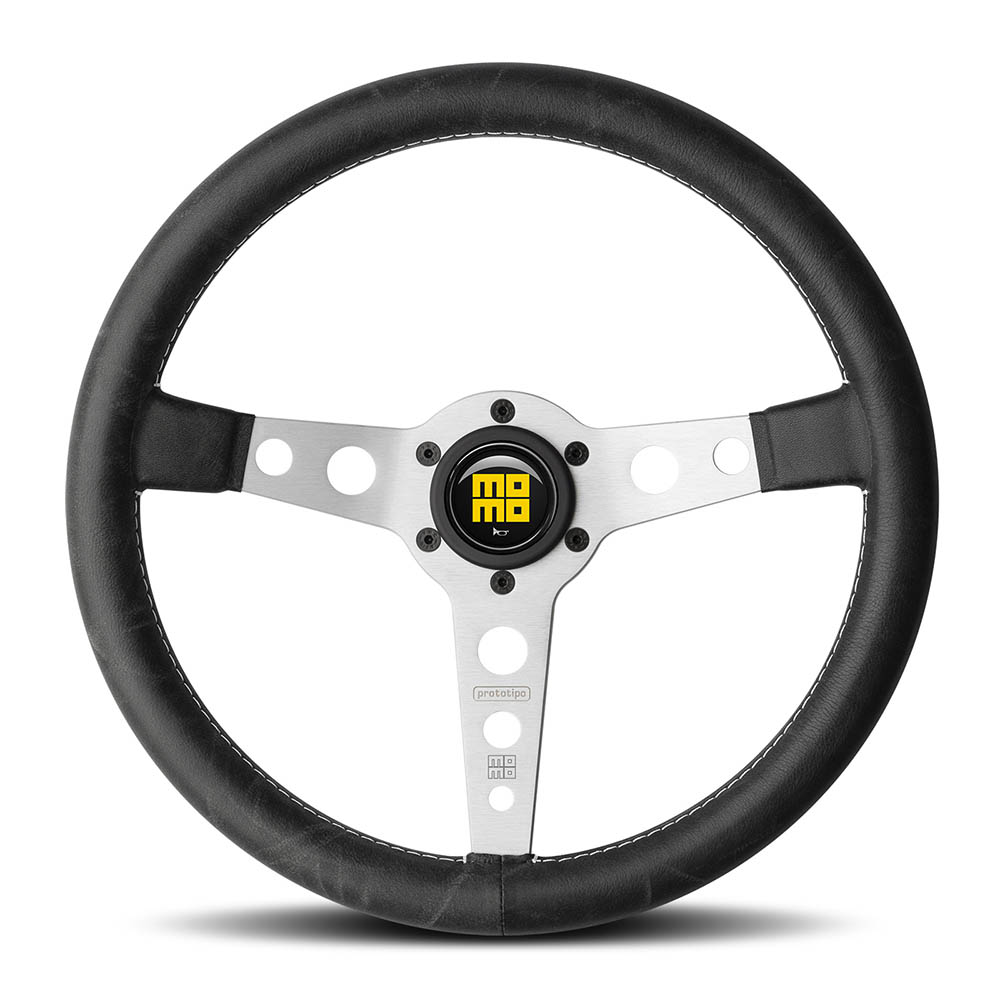 Momo Steering Wheels - Prototipo Heritage Silver 350mm Steering Wheel